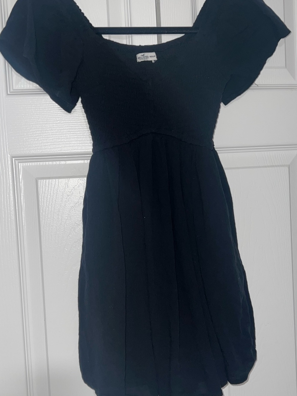 Hollister Black Smocked Empire-Waist Romper